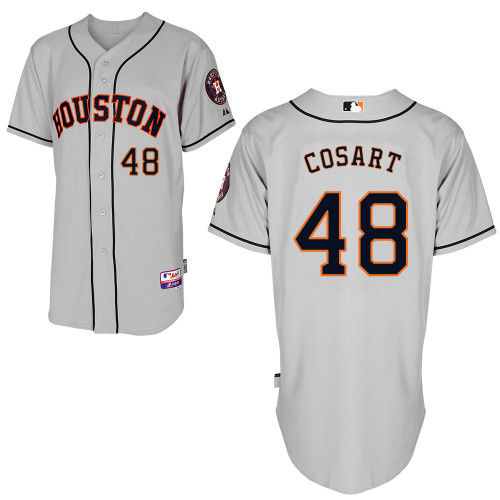 Jarred Cosart #48 Youth Baseball Jersey-Houston Astros Authentic Road Gray Cool Base MLB Jersey